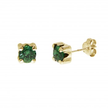 Gold earrings 10kt, 05-5BO